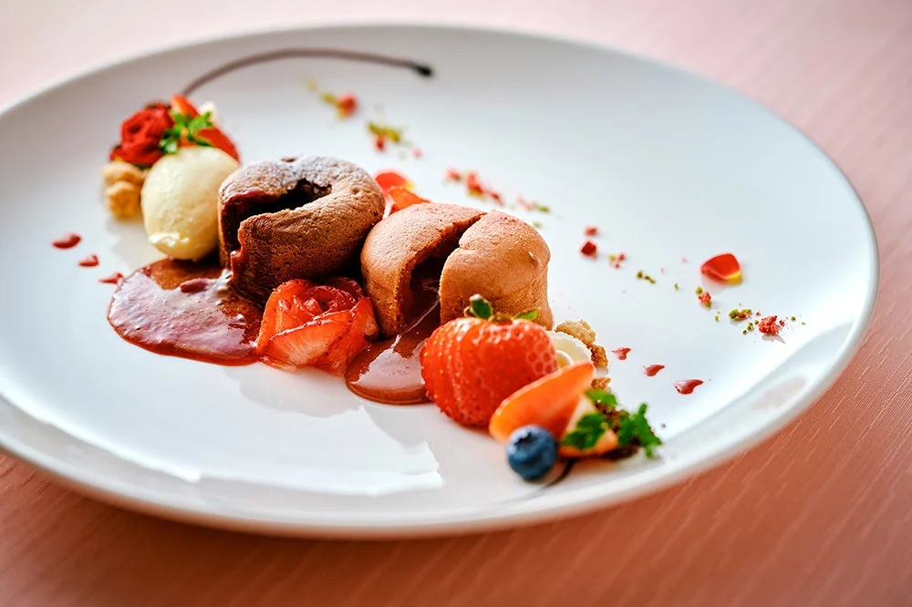 いちごとチョコレートのとろ～りフォンダンショコラ